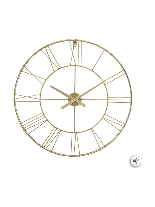 Atmosphera Ρολόι Τοίχου Μεταλλικό Αντικέ Χρυσό 70cm