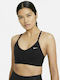 Indy Women's Athletic Sports Bra Black with Lining & Light Padding