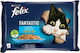 Purina Felix Nasses Katzenfutter für Katze in Beutel mit Lachs 4x85gr