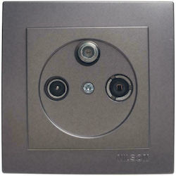 Nilson TV-, Satelliten- und Radiobuchse Terminal in Gray Farbe 24161039