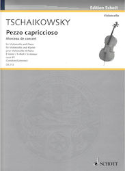 Schott Cello Piano Βιβλίο Tchaikovsky Pezzo Capriccioso Παρτιτούρα για Τσέλο