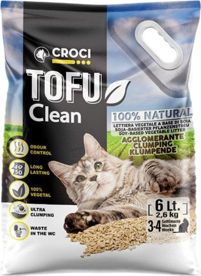 Croci Tofu Clean Clumping Odour Control Cat Litter 6lt