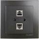 Geyer Nilson Double Network Socket RJ45 Cat5 Gr...