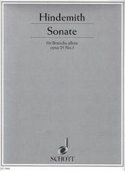Schott Hindemith - Sonata Op.25 Nr.1 Μέθοδος Εκμάθησης για Βιολί / Πιάνο