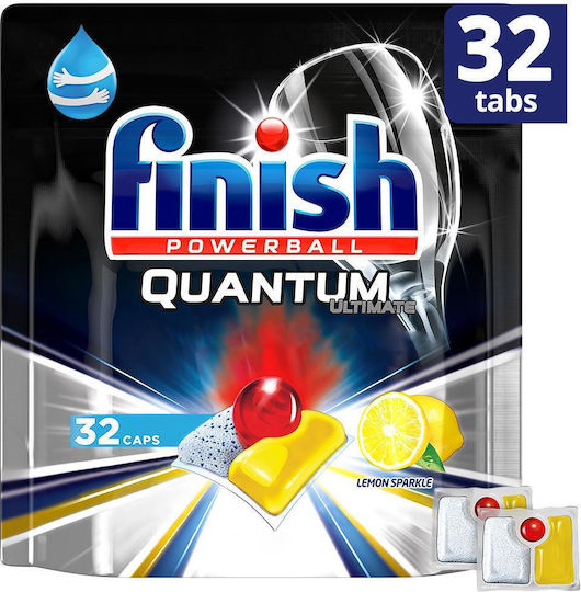 Finish Quantum Ultimate 32 Dishwasher Pods Λεμόνι