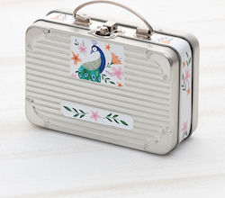 Christening Favor in Small Suitcase Παγώνι made of Metal 18pcs