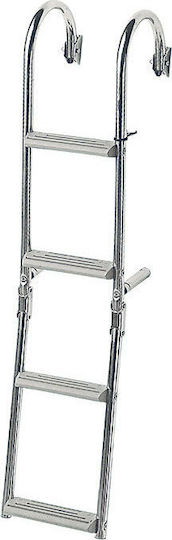 Lalizas 4 Steps Folding Boat Ladder Stainless Steel 316 Folding Ladder 180⁰ 4 Steps