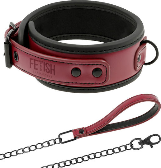Fetish Submissive Halsband in Rot Farbe