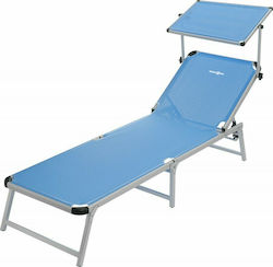 Brunner Marbella Foldable Beach Sunbed Light Blue with Shader