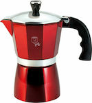 Berlinger Haus Stovetop Espresso Pot for 3Cups Red