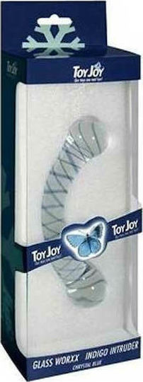 ToyJoy Glass Worxx Indigo Intruder Γυάλινο Dildo Διάφανο 17cm