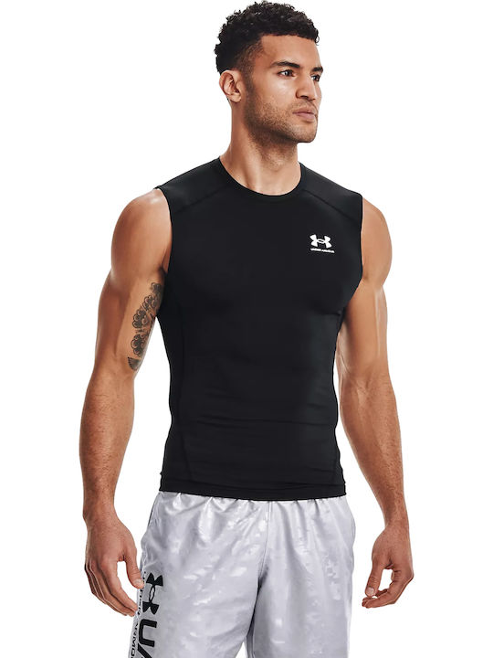 Under Armour Heatgear Bluza termică pentru bărbați fără mâneci Compresie Negru