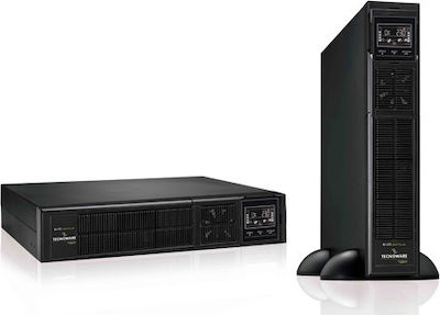 Tecnoware EVO DSP Plus 2400 Rack Tower UPS On-Line 2400VA 2160W με 8 IEC Πρίζες