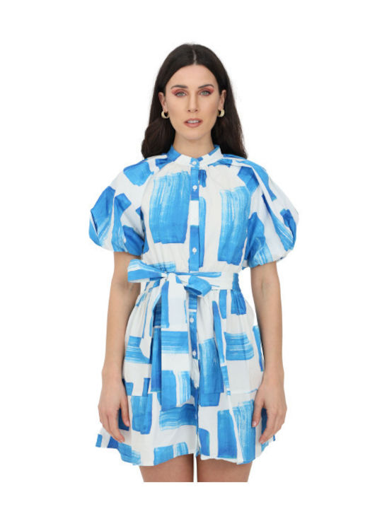 Sommer Mini Damenkleid Blau