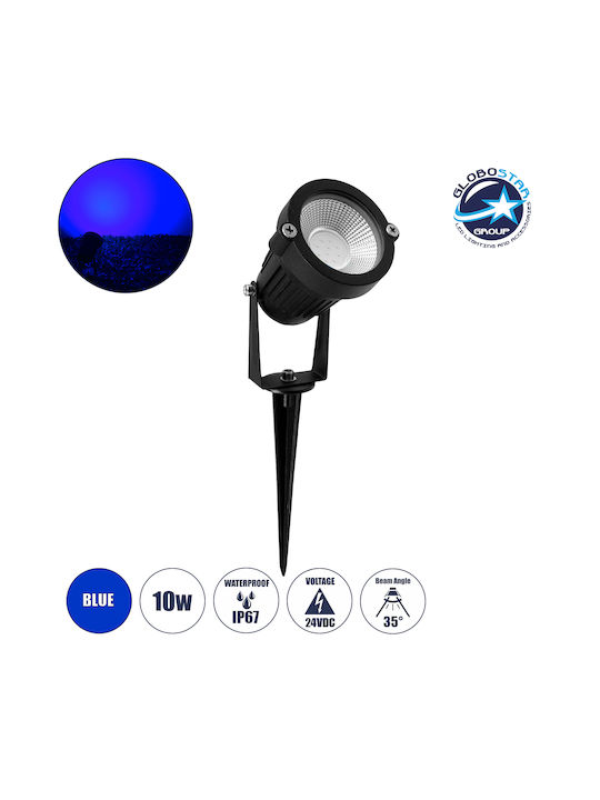 GloboStar Водоустойчиво LED осветително тяло Bridgelux 10W 1000lm 35° IP67 Синьо Регулируемо 75587