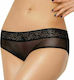 Queen Lingerie Crothless Panties with Little Bows Black