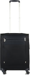 Samsonite Citybeat A760 Kabinen-Reisekoffer Stoff Schwarz mit 4 Räder Höhe 55cm