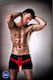 Passion 001 Leather Boxer Red / Black