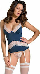 Casmir Lingerie Selina Corset Sexy Korsetts Blue / Pink