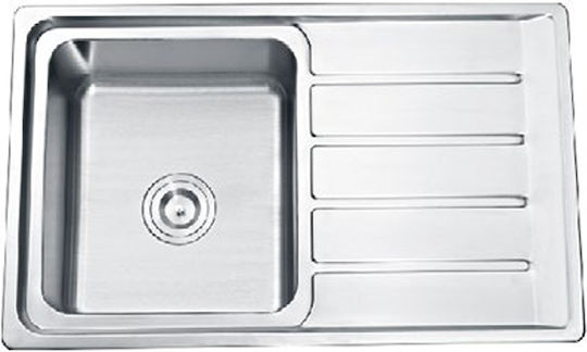 Hydra WLA 8050B 68-0120 Drop-In Мивка Ляв Inox Сатен Ш80xД50см Сребрист