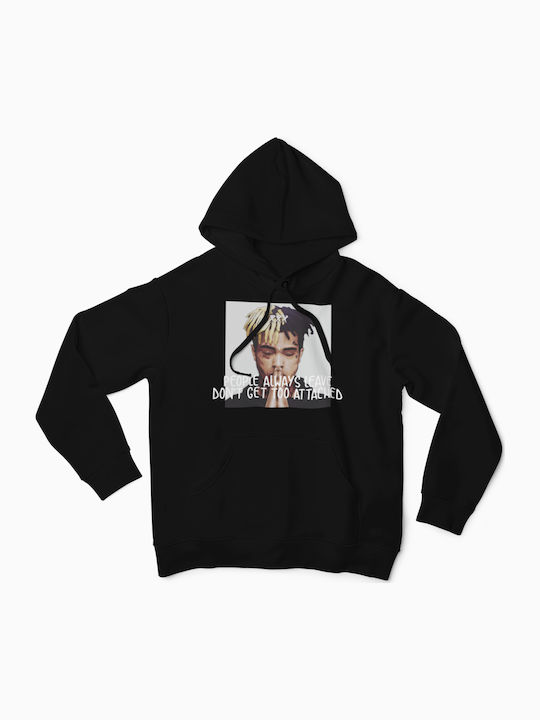 T-shirt Studio XXXTentacion People Always Leave Don't Get Too Attached Φούτερ με Κουκούλα Μαύρο