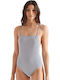 Seersucker Scooped Swimsuit
