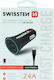 Swissten Încărcător Auto 12W 2.4A cu Porturi: 2xUSB împreună cu Cablu Lightning Negru Culoare