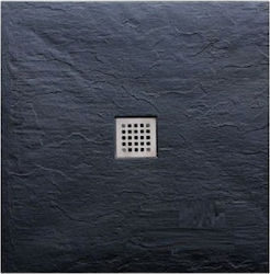 Karag Square Artificial Stone Shower Ardesia Pietra 80x80x2.5cm