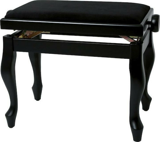 Gewa Deluxe Classic Stool Piano Adjustable Black Matt L52xW30xH45-57cm