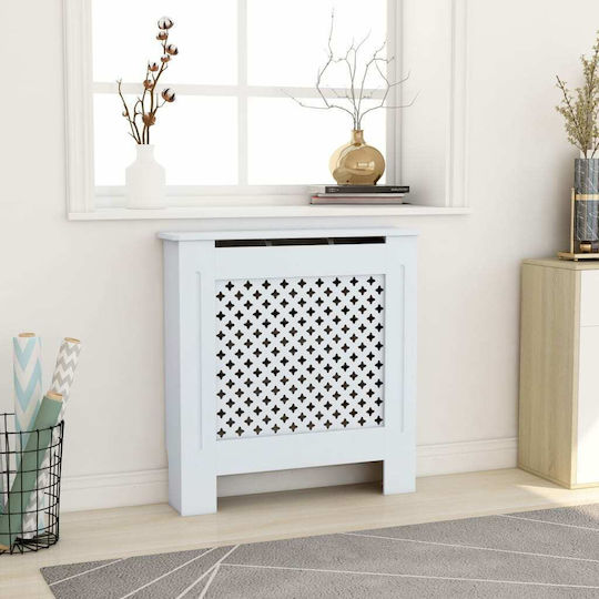 vidaXL MDF Radiator Cover White 78x19x81.5cm