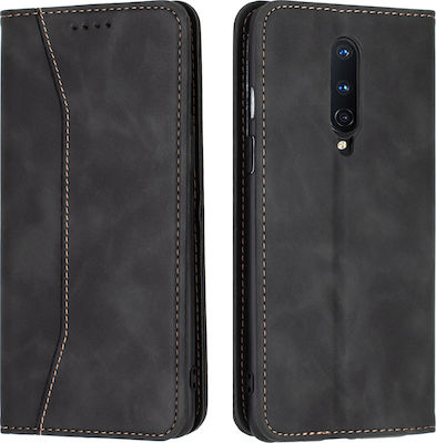 Bodycell Synthetic Leather Book Black (OnePlus 8)