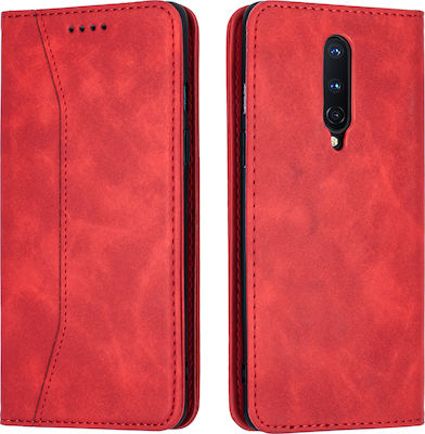 Bodycell Buchen Sie Synthetisches Leder Rot (OnePlus 8) 04-00563