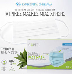 Como Ιατρική Μάσκα μιας Χρήσης 3ply Type II BFE >99% Como Ιατρική Μάσκα μιας Χρήσης 3ply Type II BFE >99%