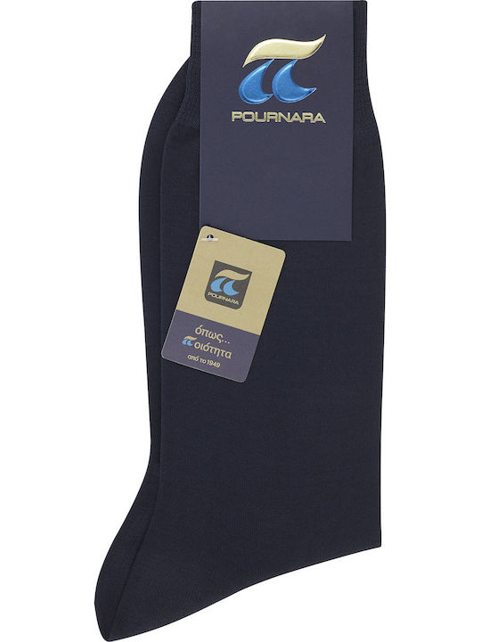 Pournara Men's Monochrome Blue Socks