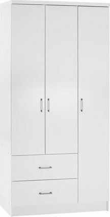 Caesar Τρίφυλλη Ντουλάπα 89x42.5x181cm Λευκό