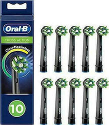 Oral-B Cross Action CleanMaximiser Black Edition XXXL Pack Ανταλλακτικές Κεφαλές για Ηλεκτρική Οδοντόβουρτσα 325789 10τμχ