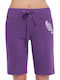 Bodymove Women's Athletic Bermuda Shorts Purple