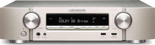 Marantz NR1510 Amplificator Radio Home Cinema 4K 5.2 Canale 50W/8Ω 60W/6Ω cu HDR Argintiu