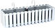 Prosperplast Γλάστρα Boardee Fence W Ζαρντινιέρα Κρεμαστή / Αυτοποτιζόμενη σε χρώμα Λευκό 58x16.2cm