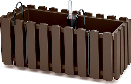 Prosperplast Boardee Fence W Ζαρντινιέρα Πλαστική Καφέ 38x18x16.2εκ.