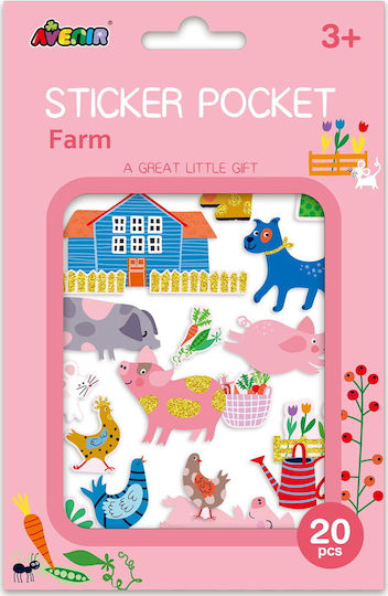 Avenir Stickers Sticker Pocket Farm for Children 3+ Years