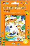 Avenir Stickers Sticker Pocket Jungle for Children 3+ Years 20pcs