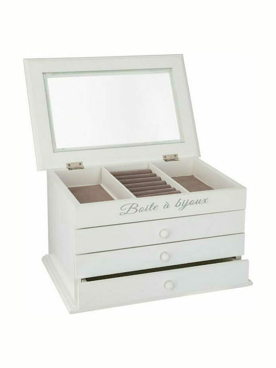 A-s Kristin Casetă Pentru Bijuterii Din Lemn Alb 25.1x14.8x17.1cm A-s Kristin Casetă Pentru Bijuterii Din Lemn Alb 25.1x14.8x17.1cm