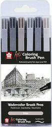 Sakura Koi Urban Design Markers Gray 6pcs