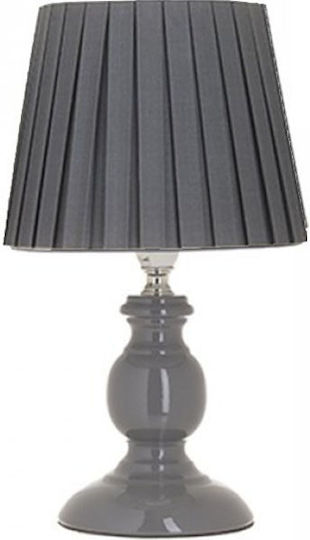 Click Ceramică Lampă de masă pentru Soclu E14 cu Abajur Gri și Bază