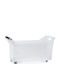 Prosperplast Kunststoff Aufbewahrungsbox mit Rollen Transparent 48x17.7x25.6cm 1Stück