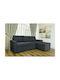 Ravenna Γωνιακός Καναπές Κρεβάτι με Αναστρέψιμη Γωνία & Αποθηκευτικό Χώρο Γκρι 222x150εκ.
