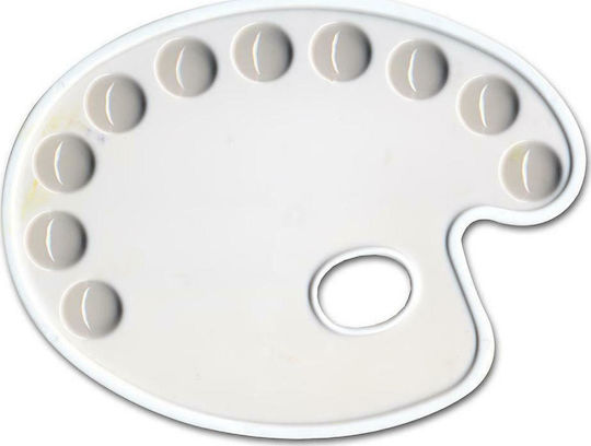 Next Plastic 10-Slot Paint Palette Oval Paint Palette for 10 Colors 1pcs