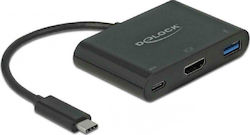 DeLock USB-C Docking Station με HDMI 4K PD (64091)