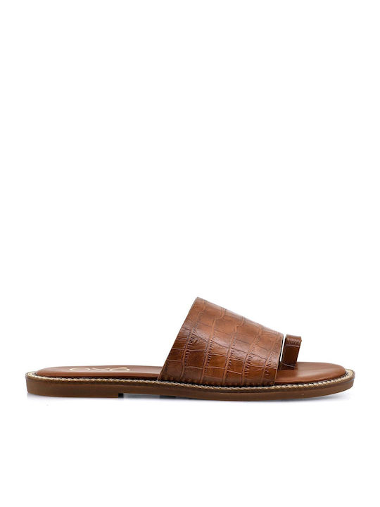 Exe Women's Flat Sandals In Tabac Brown Colour